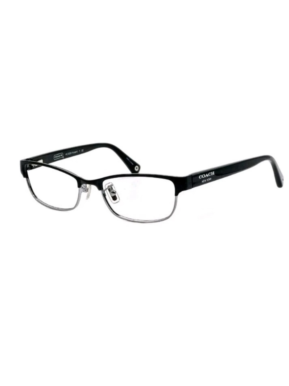 Coach HC 5033 9077 Satin Black Half Rim Eyeglasses Frames 51-16-135